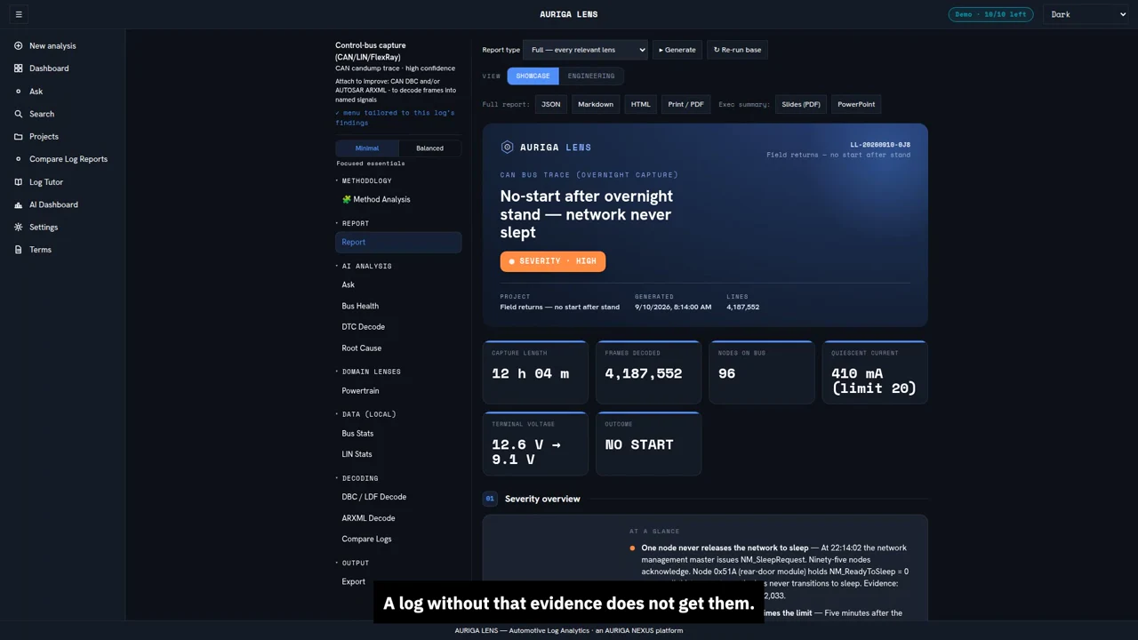 Preview of product walkthrough in Auriga Lens